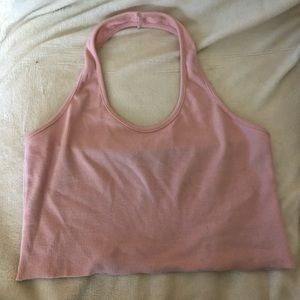 Light pink halter crop top